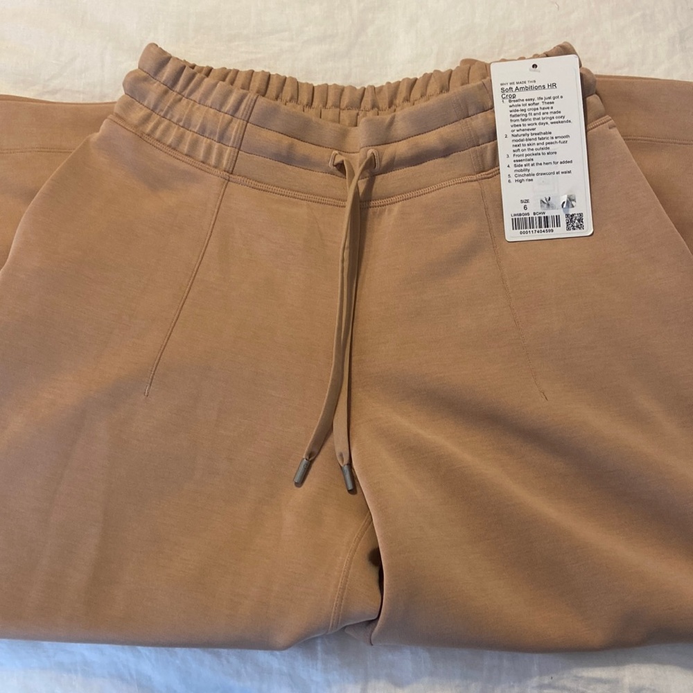 NWT Lululemon soft ambitions HR crop
